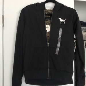 PINK fur lined hoodie